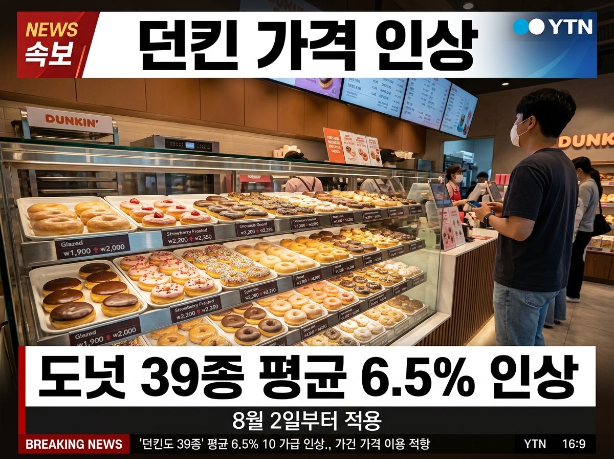 던킨 도넛 가격 인상