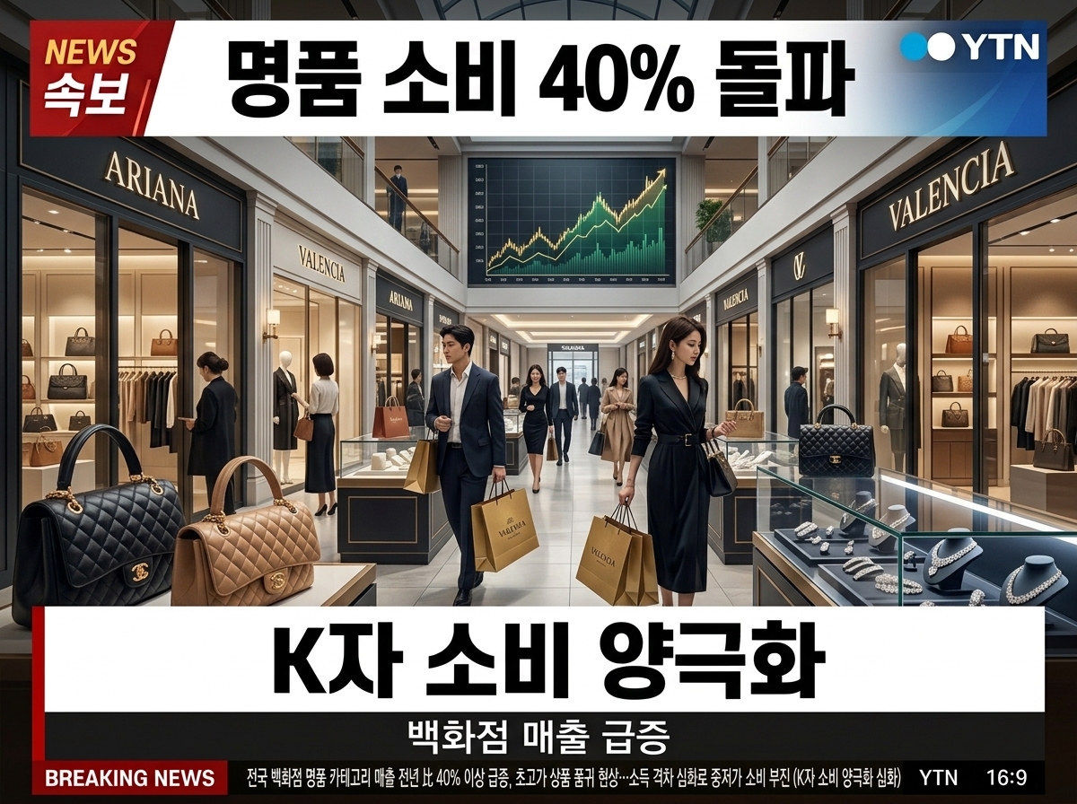국내 백화점 명품 소비 증가와 K자 양극화 소비