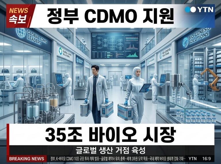정부, 바이오 CDMO 산업 육성 본격화! 35조 글로벌 시장 선점 지원 강화