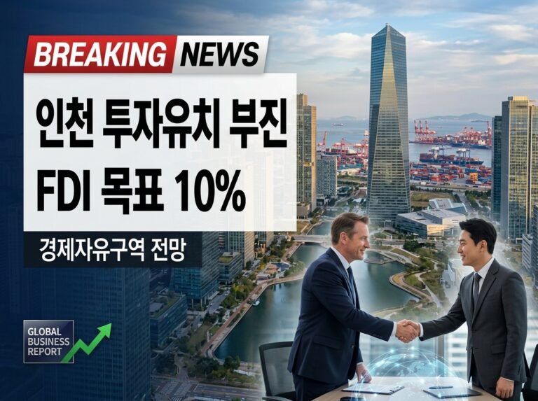 인천경제자유구역 투자유치 부진! 상반기 FDI 목표 10% 달성, 원인과 전망 총정리