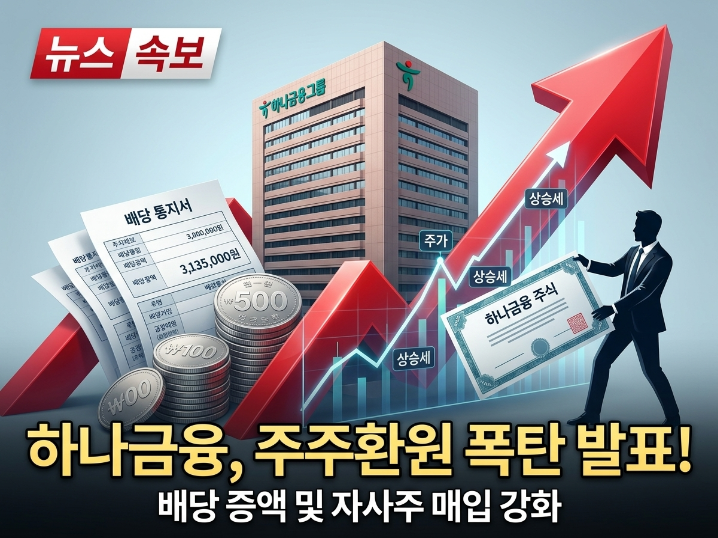 하나금융 주주환원 강화 선언